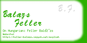 balazs feller business card
